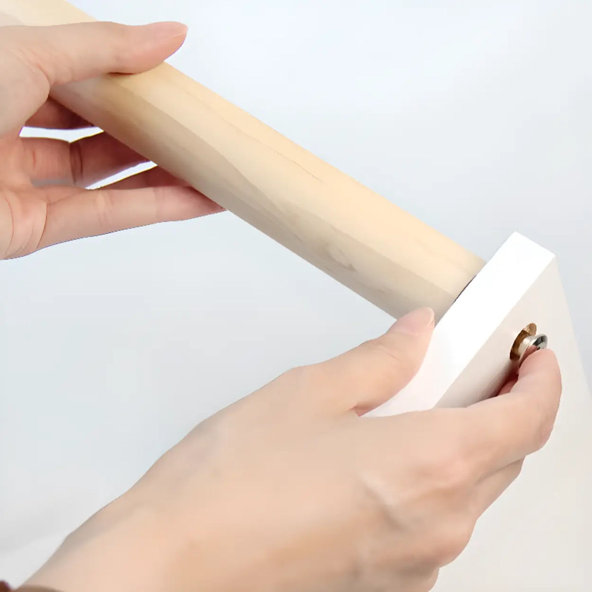 Simple Natural Wood Open Corner Organizer Bookshelf Image - 10