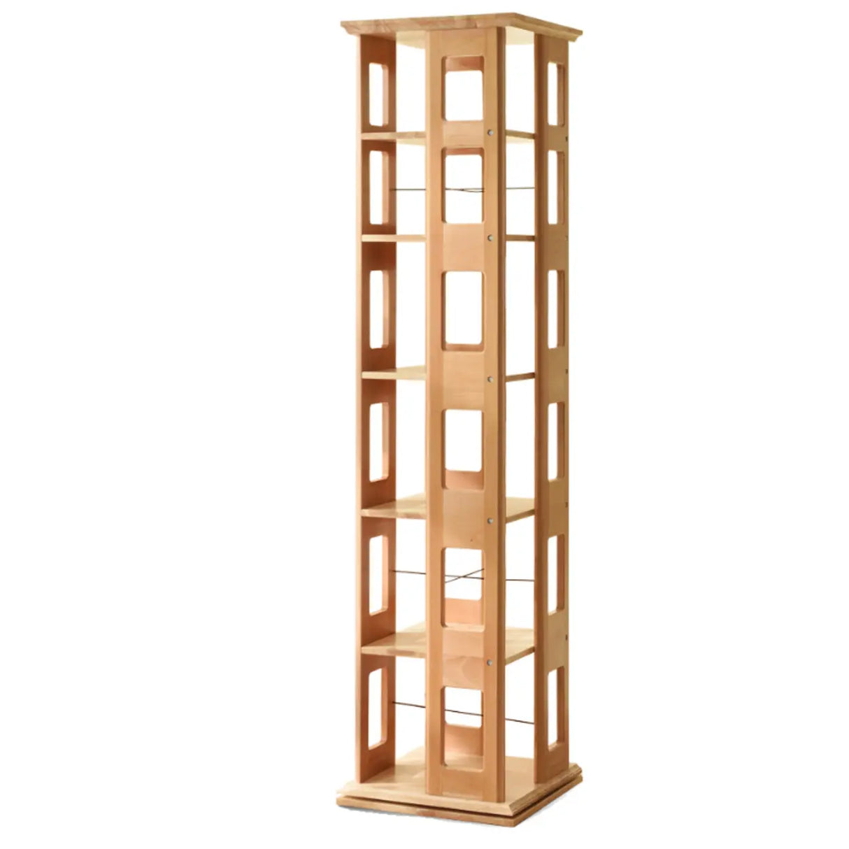 Simple Open Back Beech Wood Vertical Rectangle Bookcase Image - 10