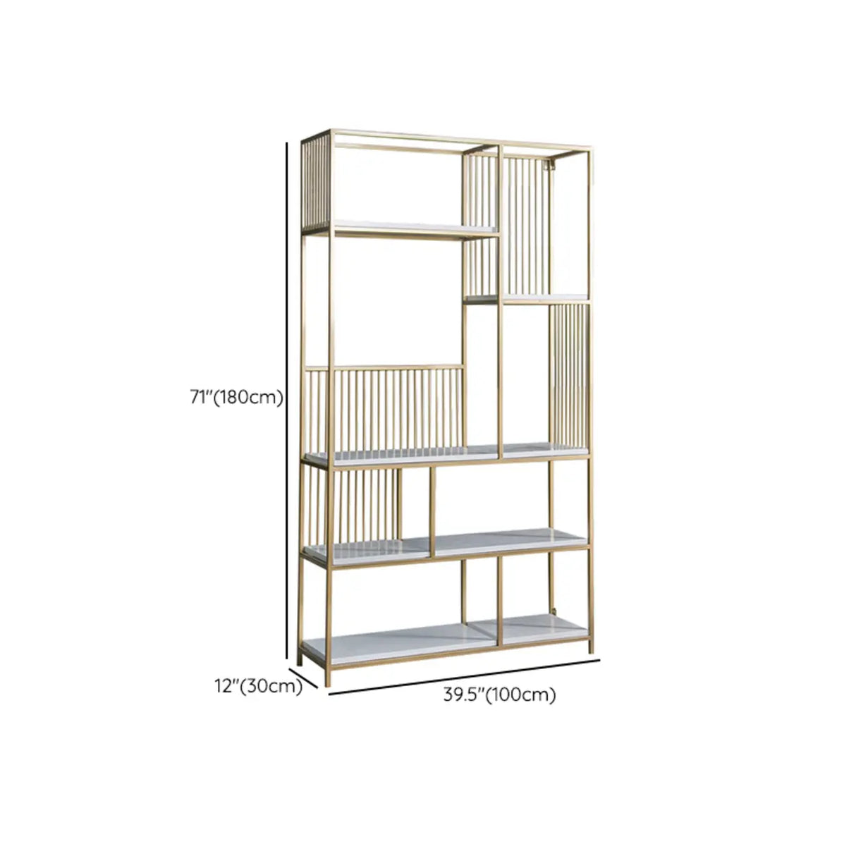 Simple Open Back White Vertical Display Bookshelf Image - 8