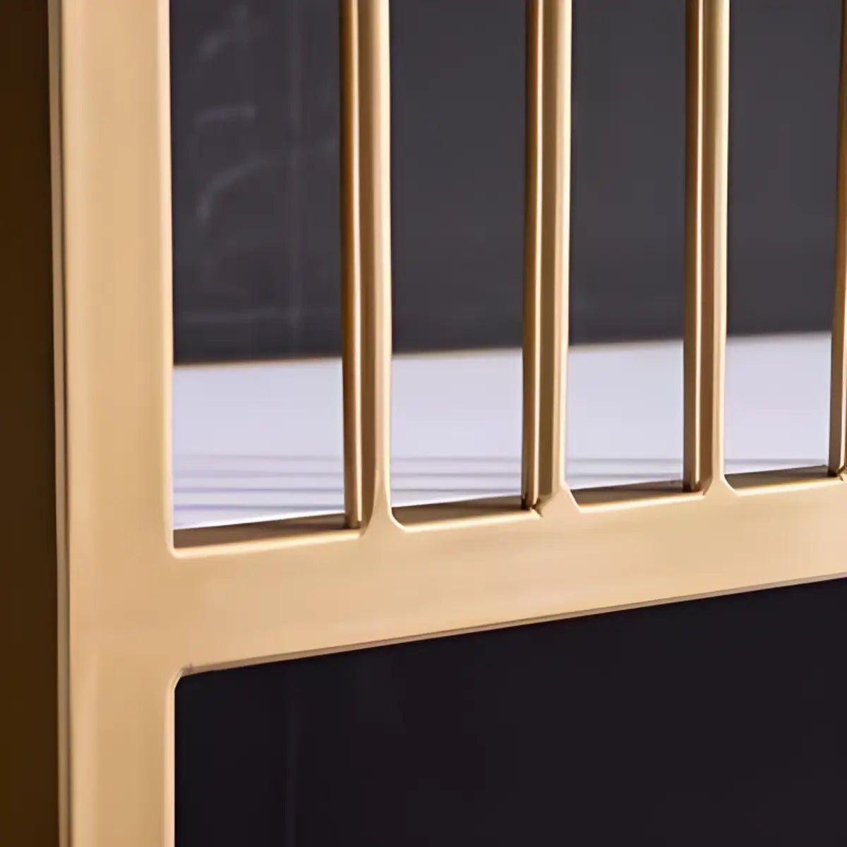 Simple Rectangle 5-Shelf Open Metal Display Bookcase Image - 7