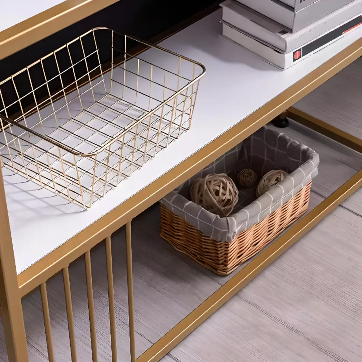 Simple Rectangle 5-Shelf Open Metal Display Bookcase Image - 8