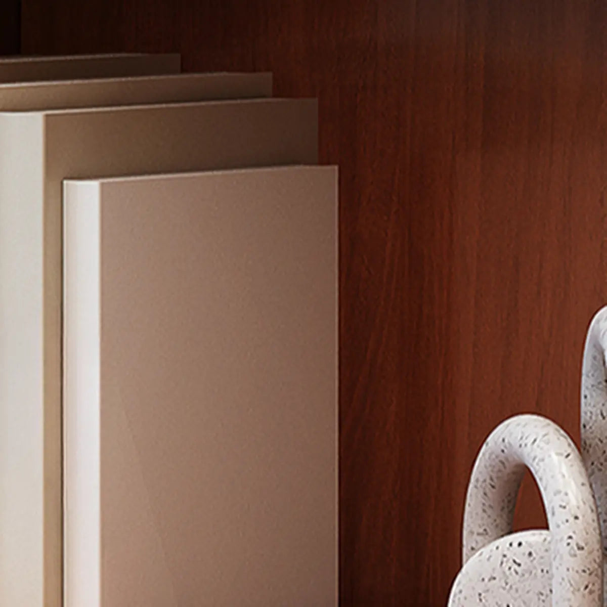 Simple Rectangle Closed Wood Vertical 5-Tiers Bookcase Image - 11