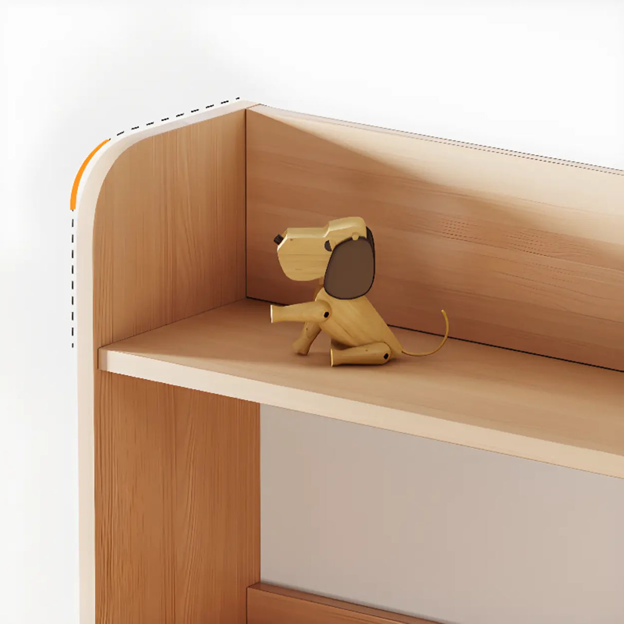 Simple Rectangle Open Back Wood Storage Bookshelves Image - 41