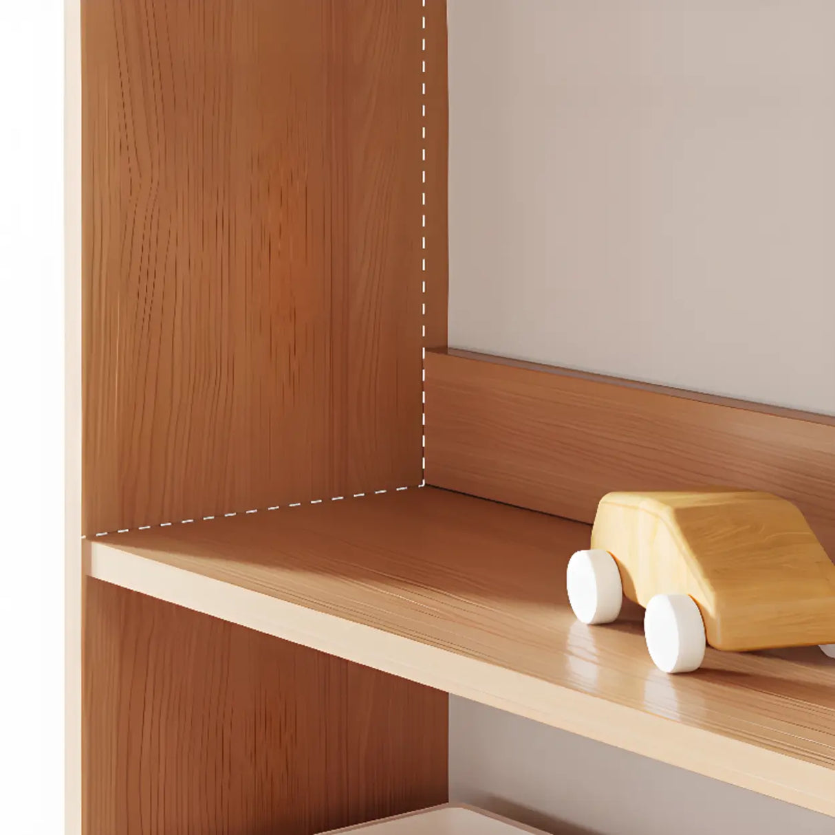 Simple Rectangle Open Back Wood Storage Bookshelves Image - 43