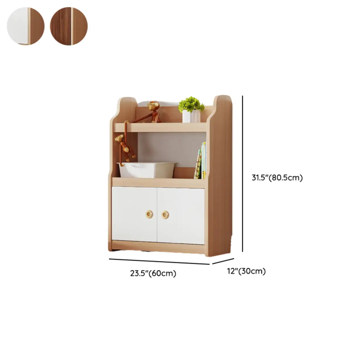 Simple Rectangle Open Back Wood Storage Bookshelves Image - 46