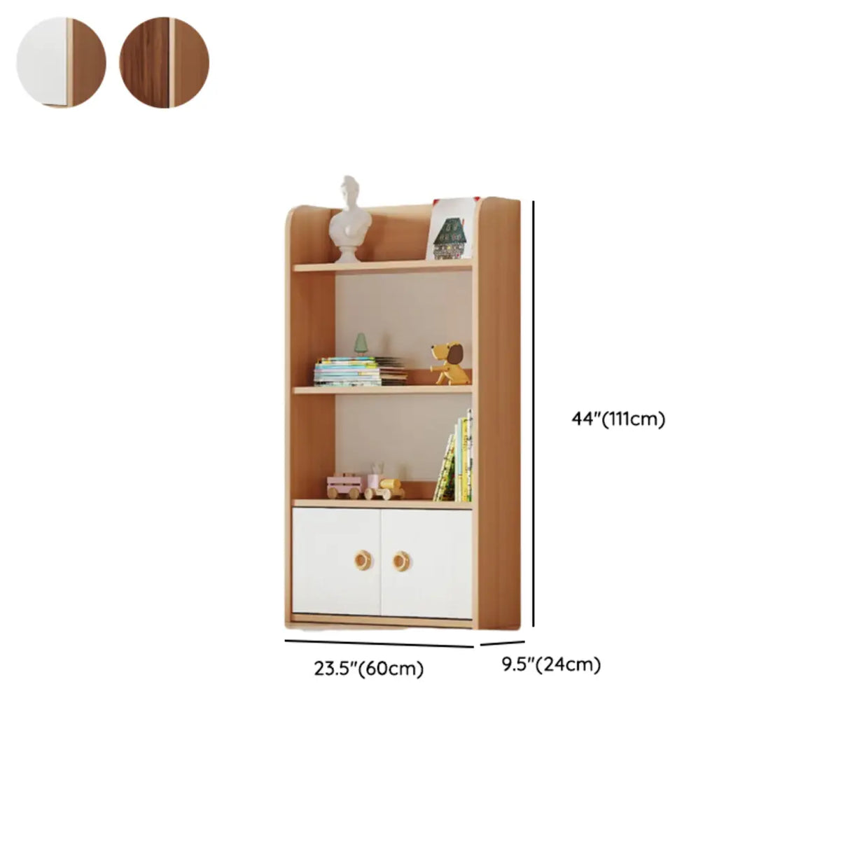 Simple Rectangle Open Back Wood Storage Bookshelves Image - 47