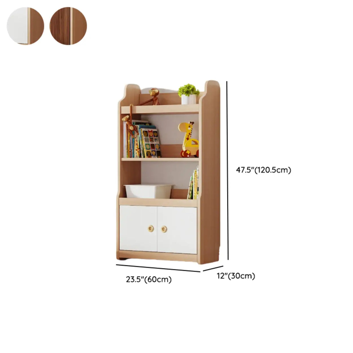 Simple Rectangle Open Back Wood Storage Bookshelves Image - 48