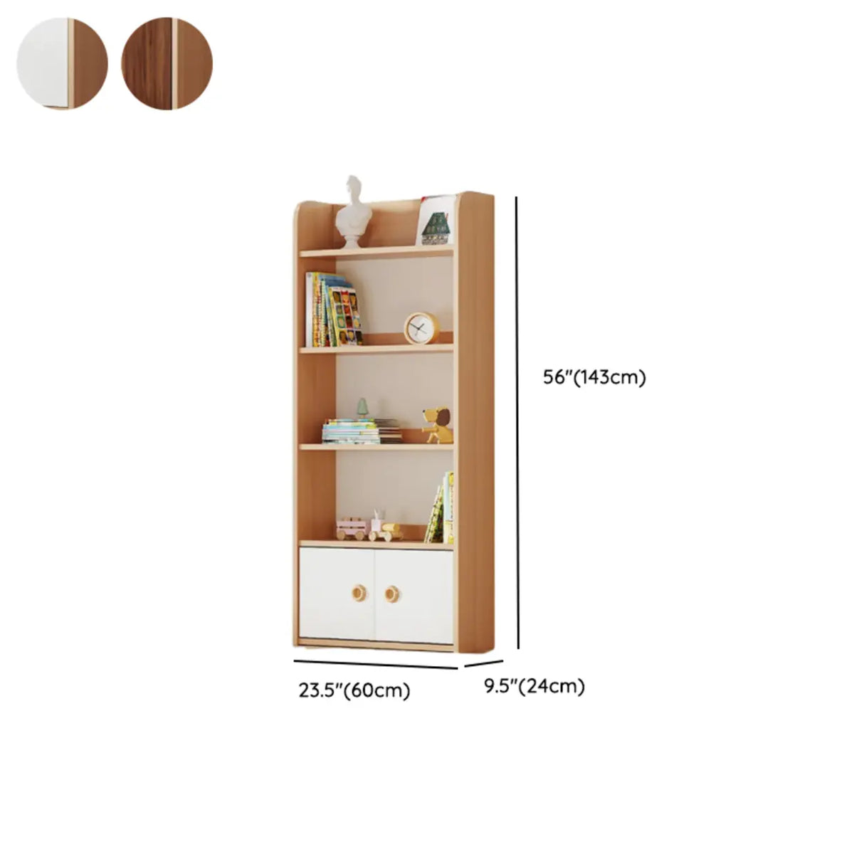 Simple Rectangle Open Back Wood Storage Bookshelves Image - 49