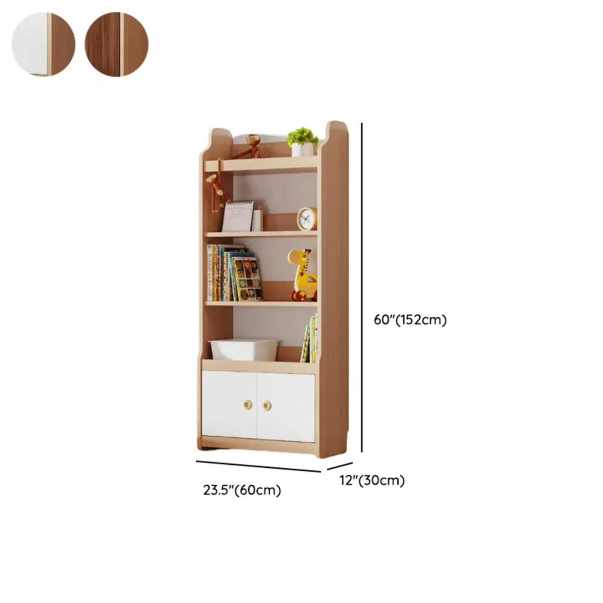 Simple Rectangle Open Back Wood Storage Bookshelves Image - 50