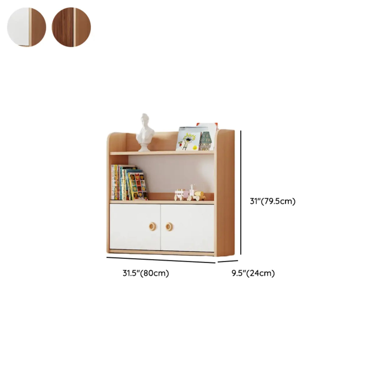 Simple Rectangle Open Back Wood Storage Bookshelves Image - 51