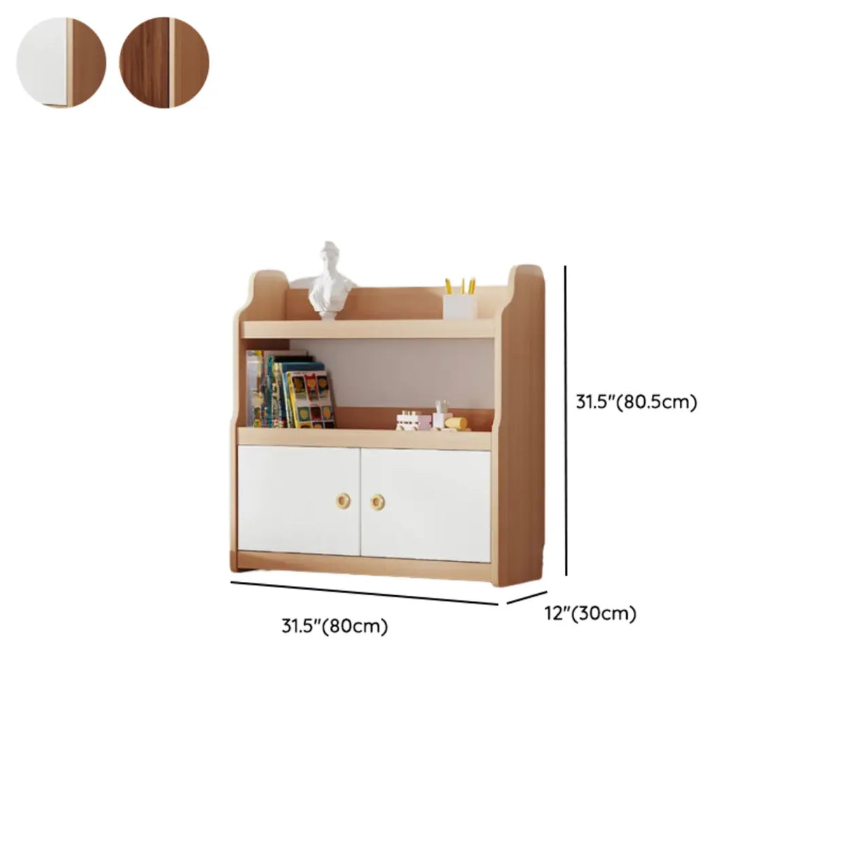 Simple Rectangle Open Back Wood Storage Bookshelves Image - 52