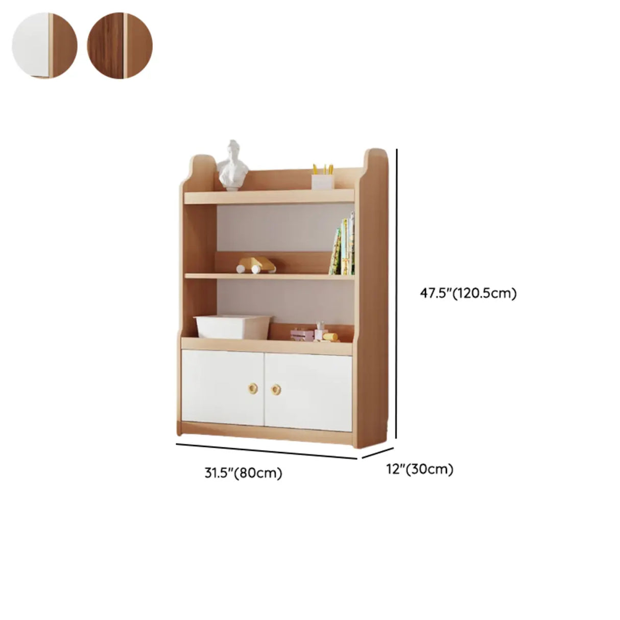 Simple Rectangle Open Back Wood Storage Bookshelves Image - 54