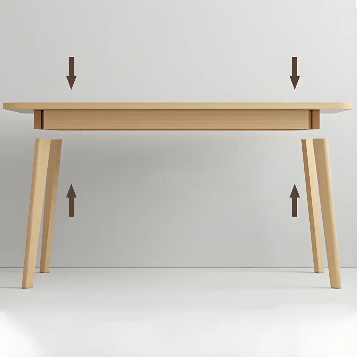 Simple Rectangular Wooden Long Double Writing Desk Image - 12