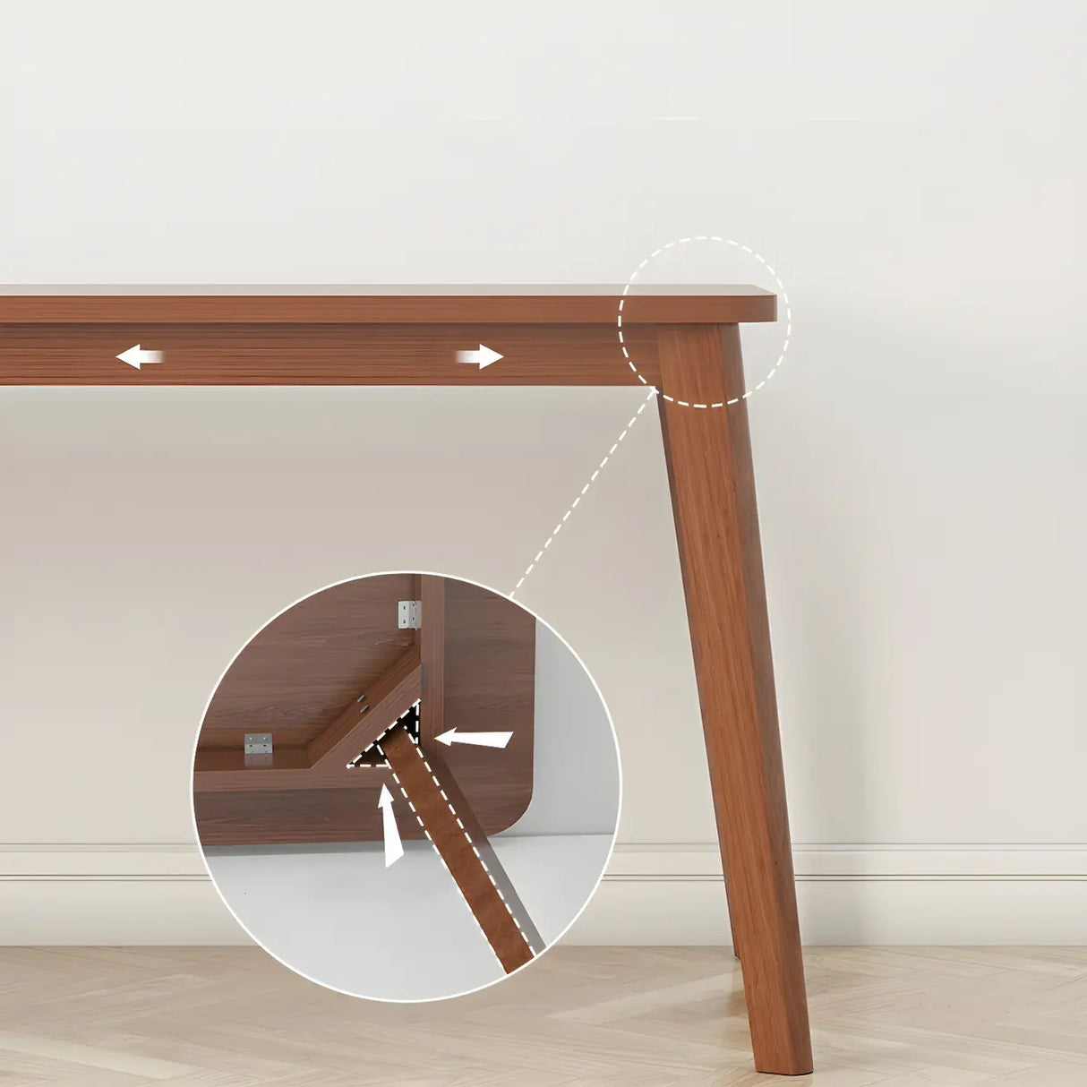 Simple Rectangular Wooden Long Double Writing Desk Image - 16