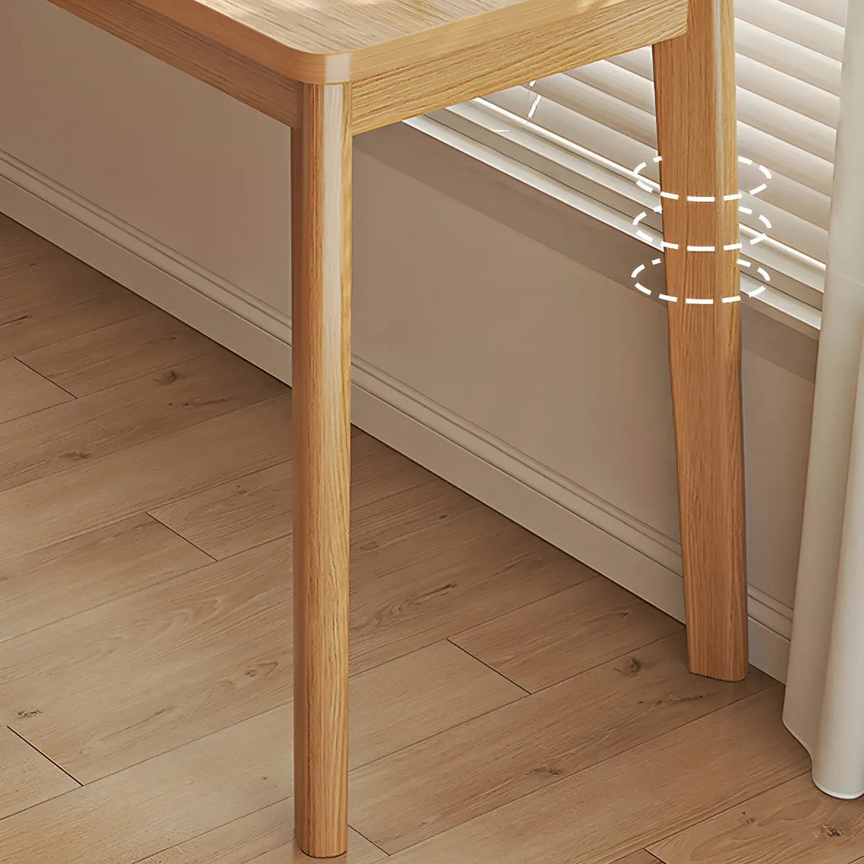 Simple Rectangular Wooden Long Double Writing Desk Image - 17