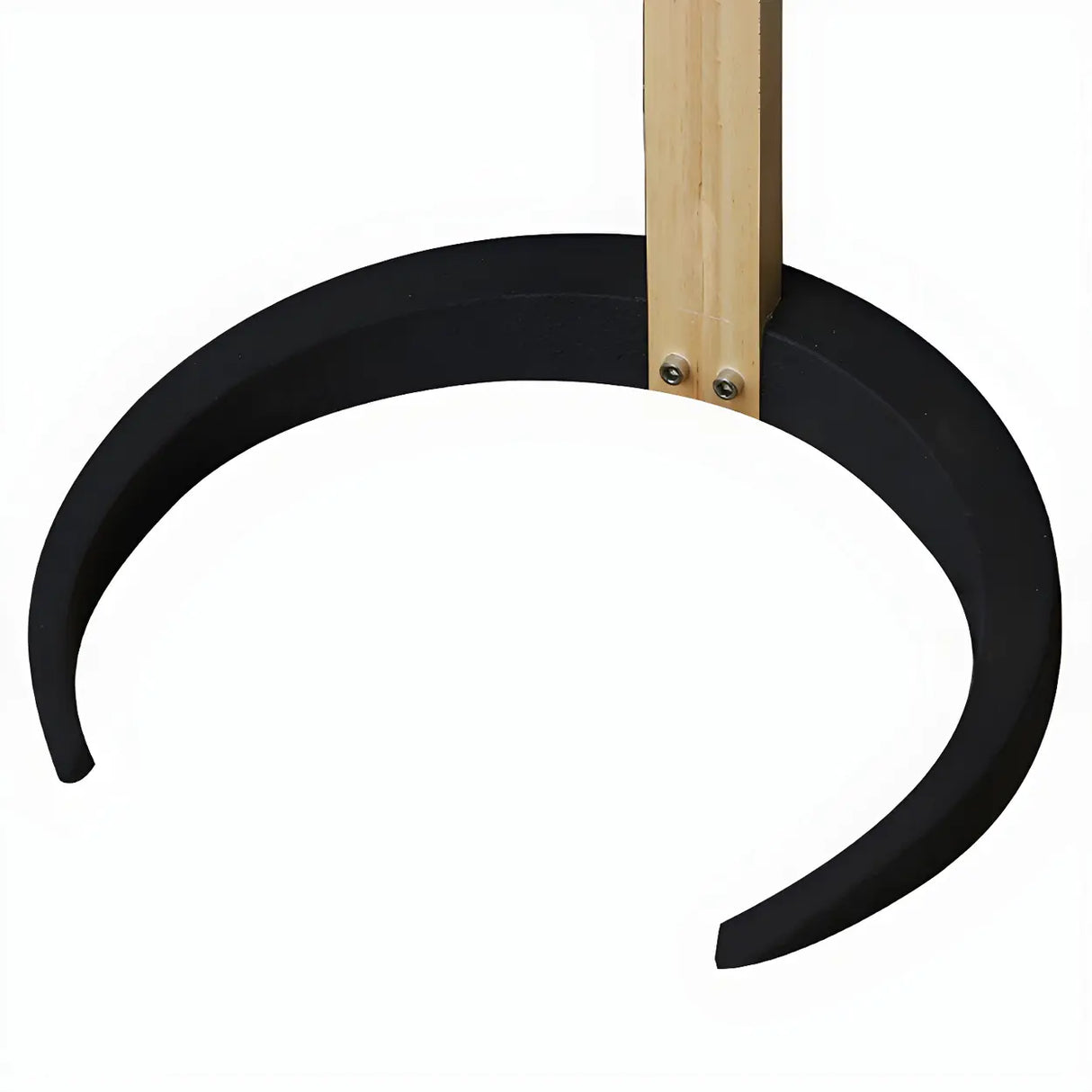 Simple Red Pleated Shade Curved Wooden Floor Lamp Image - 9