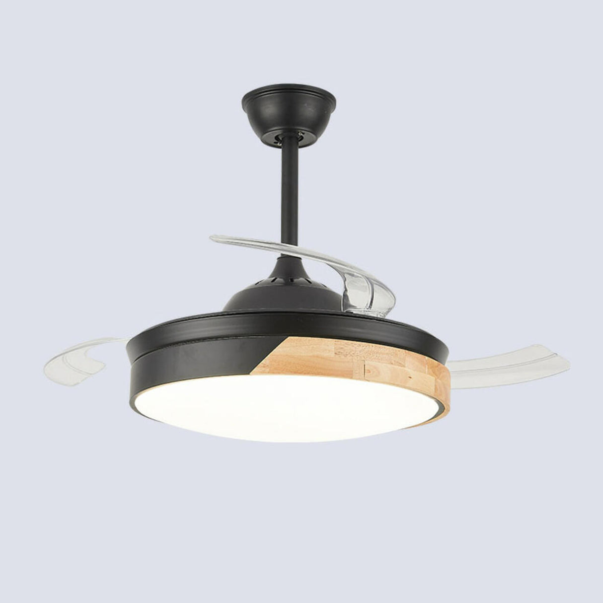 Simple Round 4 Blade Dimming Modern Ceiling Fan Light Image - 6