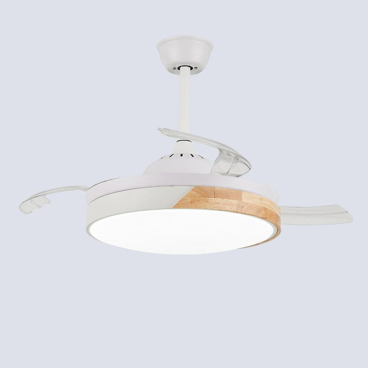 Simple Round 4 Blade Dimming Modern Ceiling Fan Light Image - 7