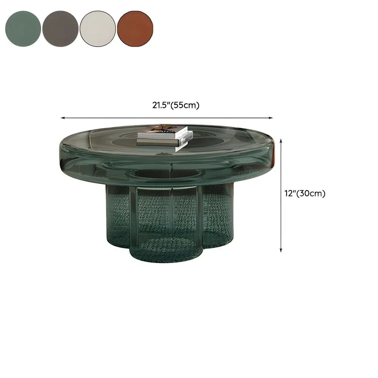 Simple Scratch Resistant Glass Round Coffee Table Image - 19