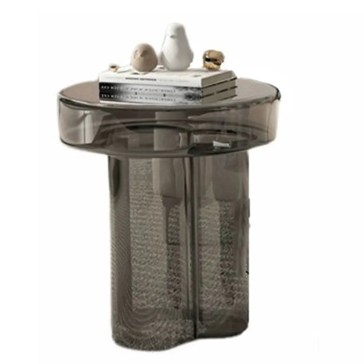 Simple Scratch Resistant Glass Round Coffee Table Image - 2