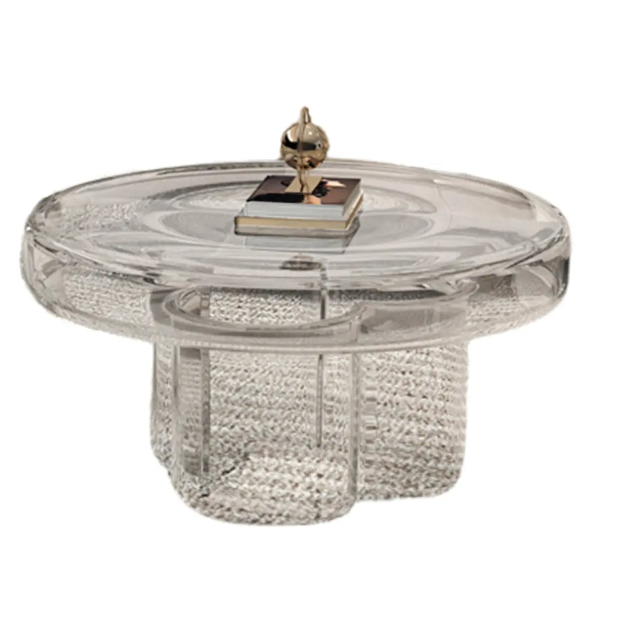 Simple Scratch Resistant Glass Round Coffee Table Image - 11