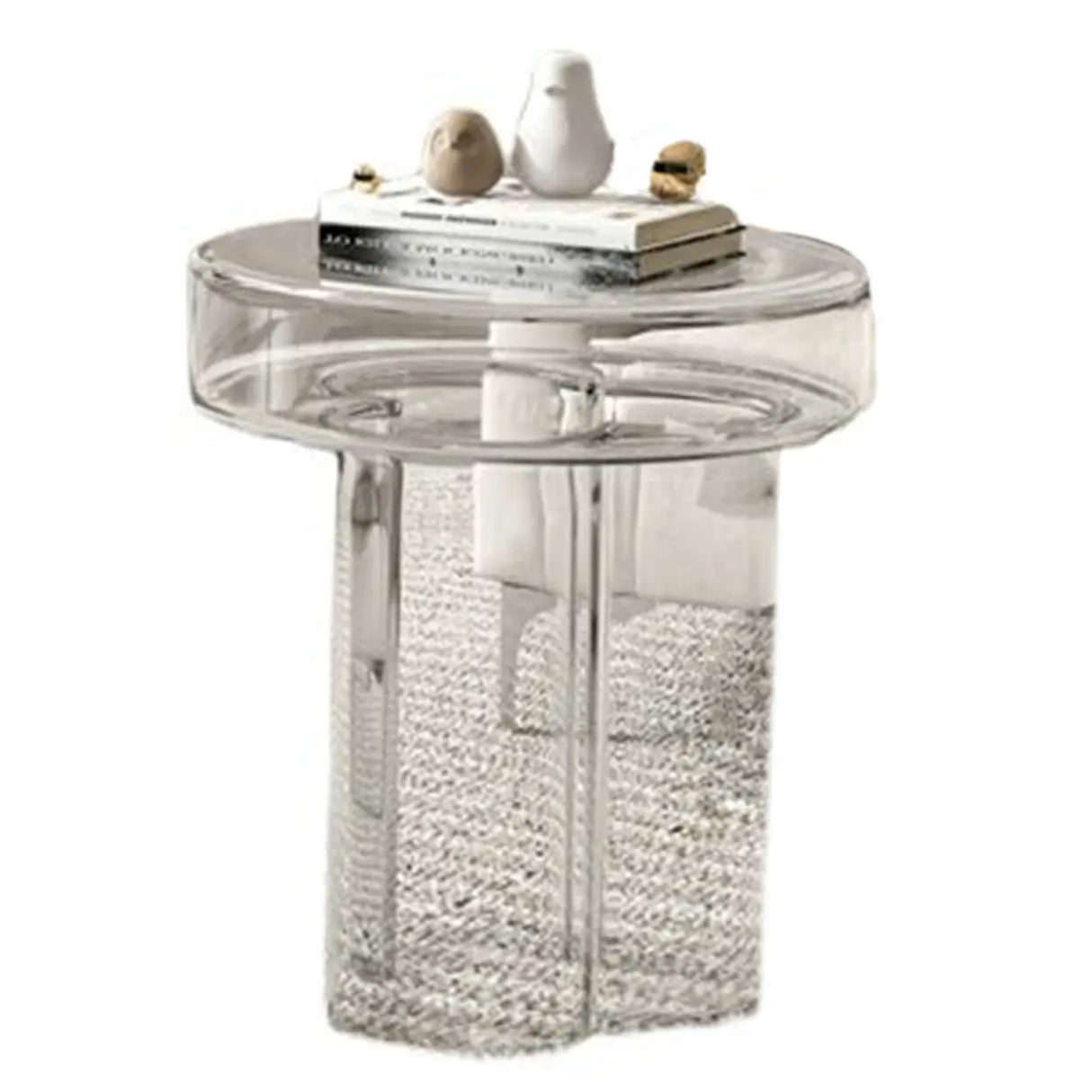 Simple Scratch Resistant Glass Round Coffee Table Image - 6