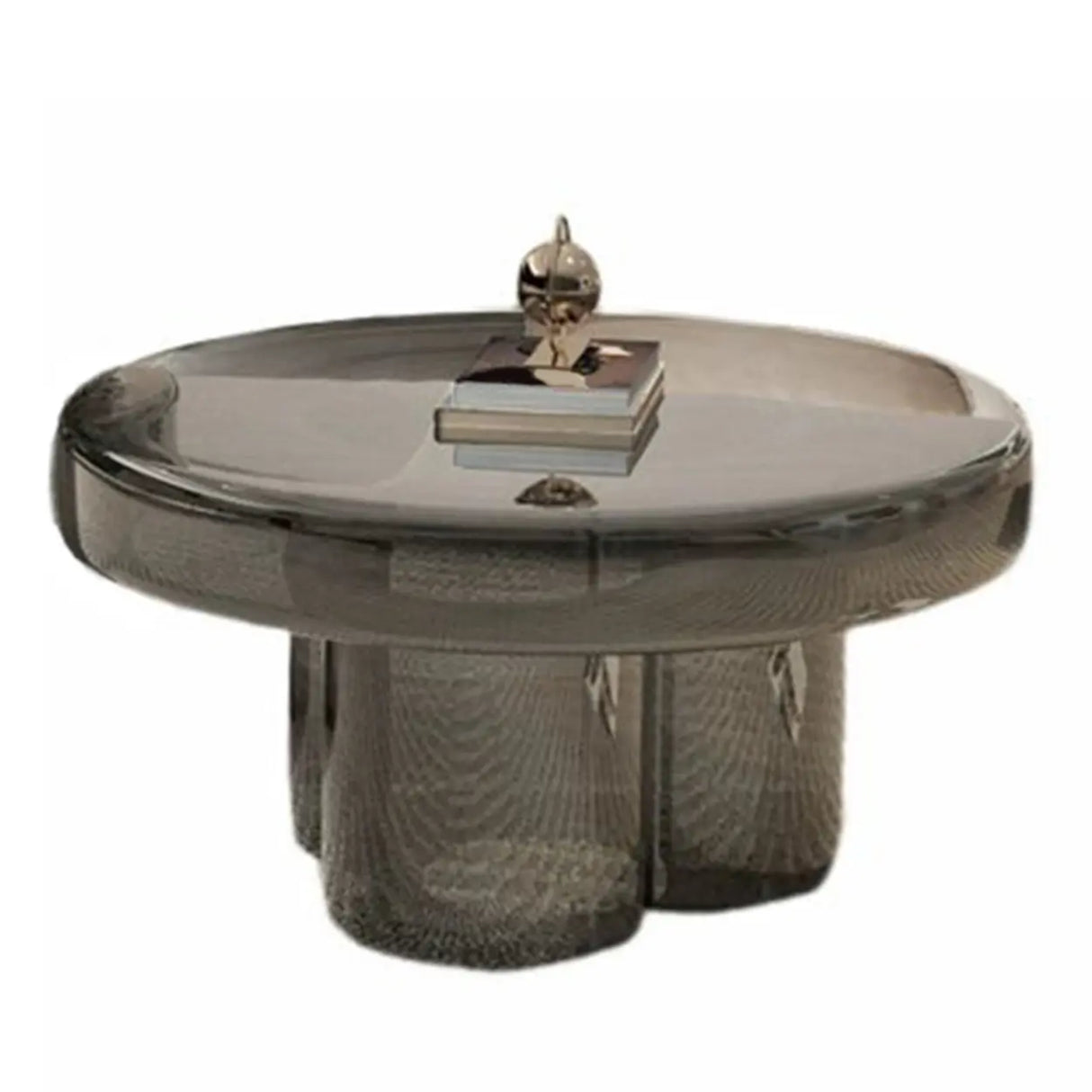 Simple Scratch Resistant Glass Round Coffee Table Image - 8