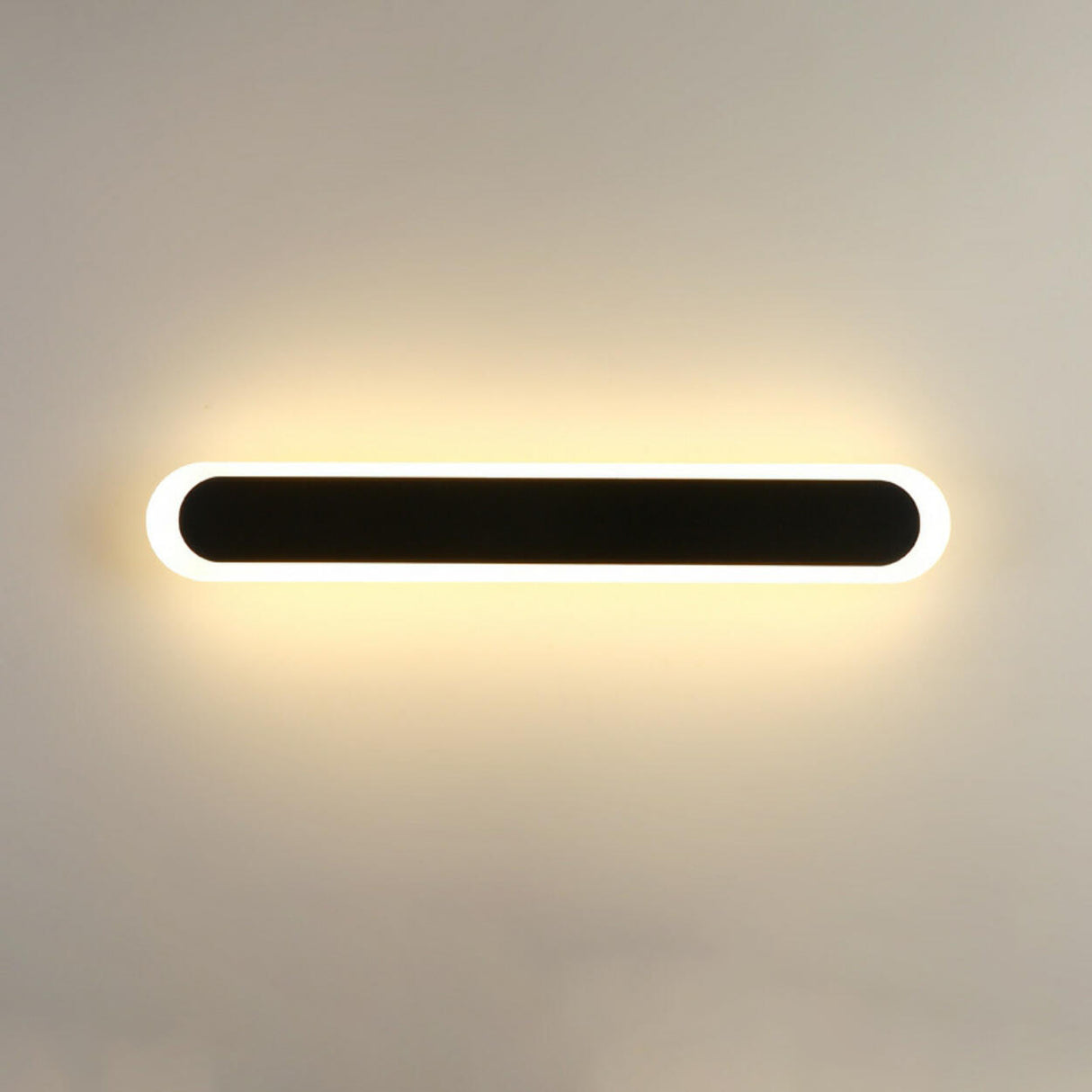 Simple Slim Vertical Gold LED Vanity Wall Light Image - 11