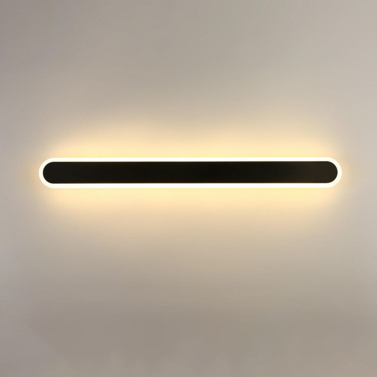 Simple Slim Vertical Gold LED Vanity Wall Light Image - 13