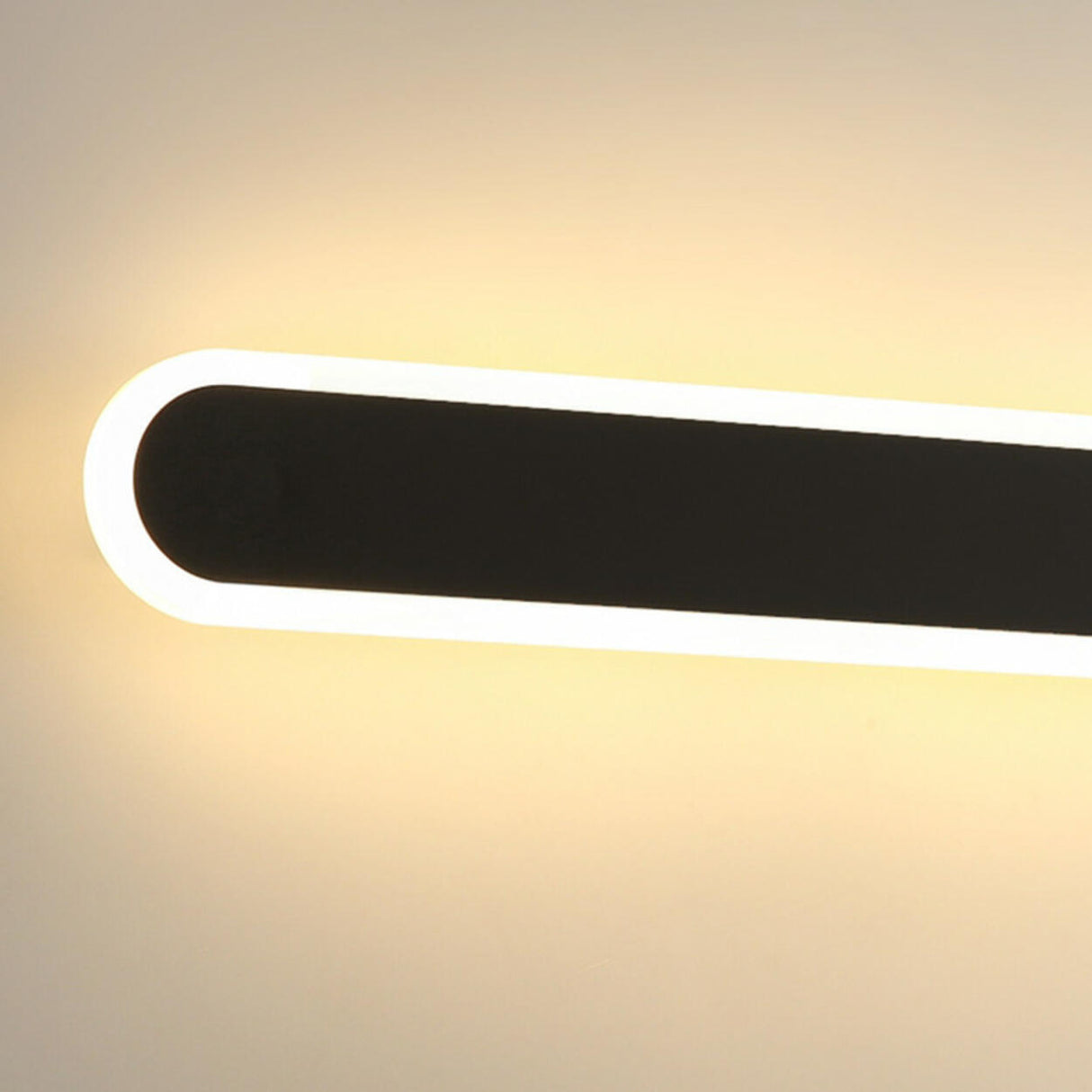 Simple Slim Vertical Gold LED Vanity Wall Light Image - 14