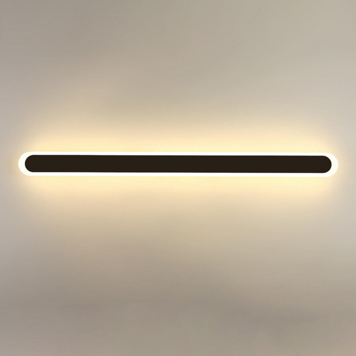 Simple Slim Vertical Gold LED Vanity Wall Light Image - 15