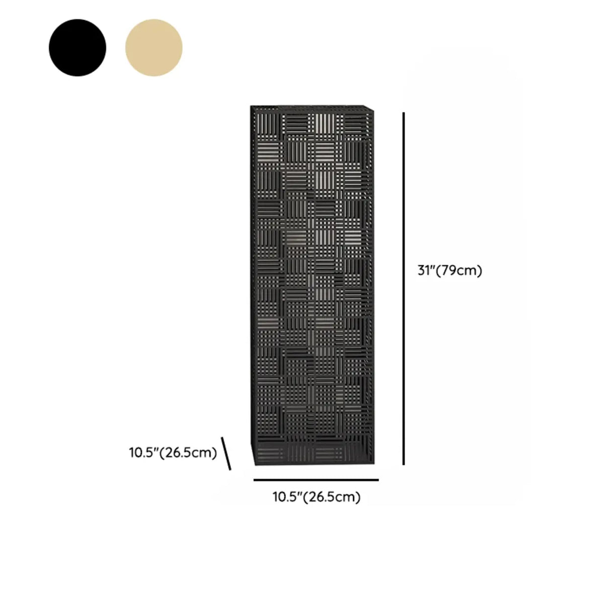 Simple Square Metal Frame Black Display Plant Table Image - 15