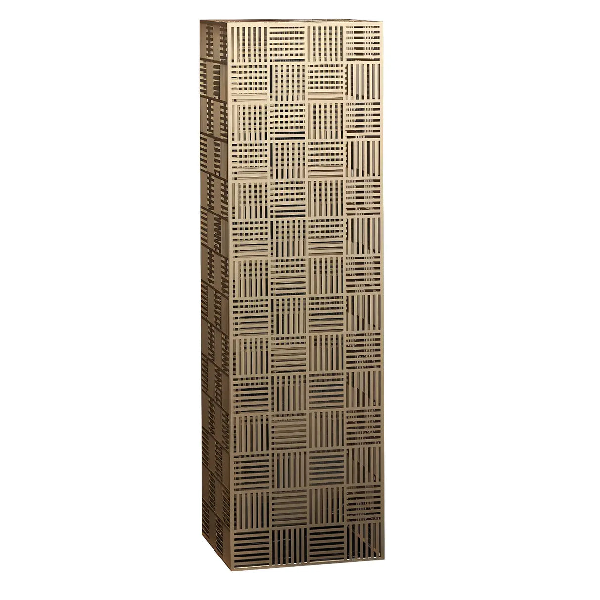 Simple Square Metal Frame Black Display Plant Table Image - 9