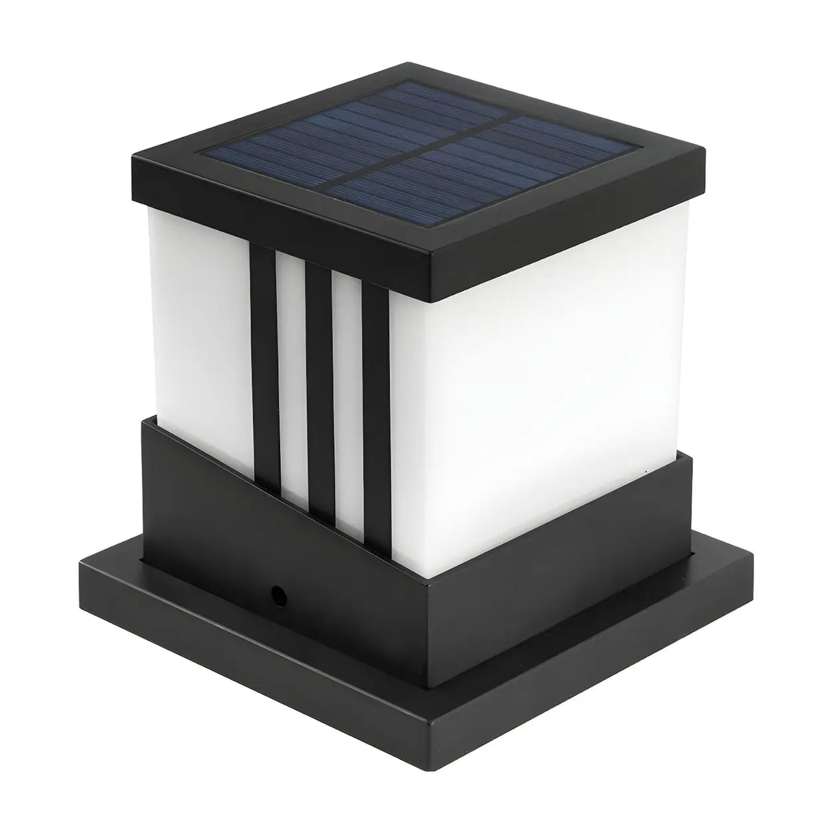 Simple Square Outdoor LED Pathway Table Lamp Warm Light Image - 5