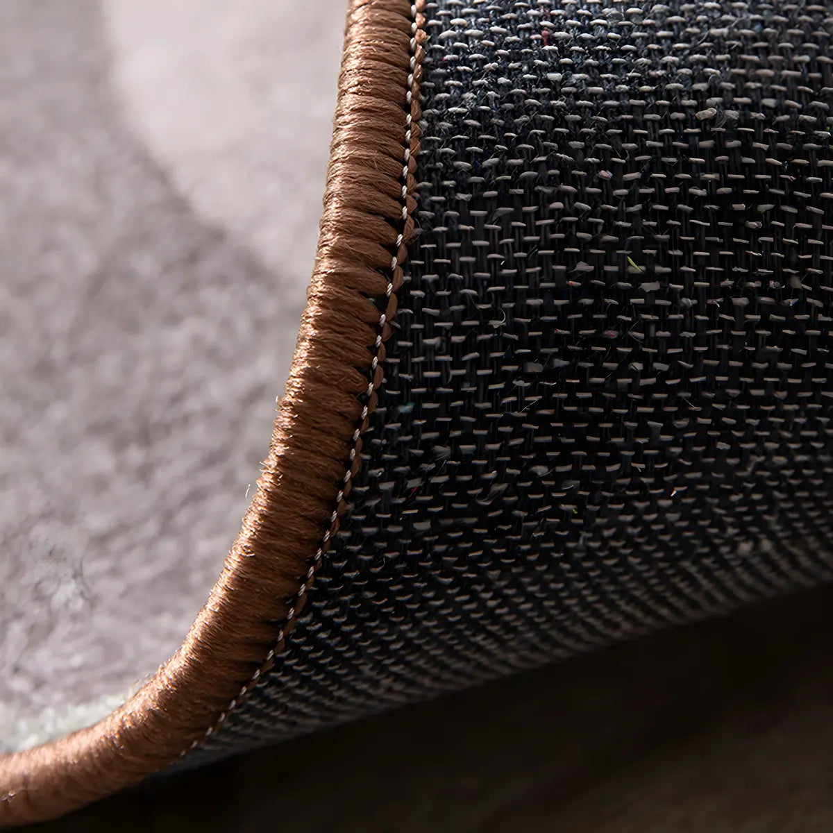 Simple Stain Resistant Irregular Wool Beige Area Rug Image - 9