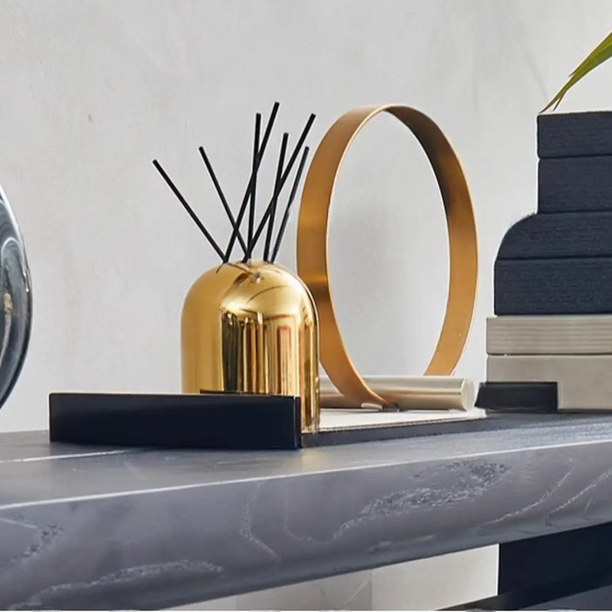 Simple Trestle Timber Black Rectangular Top Console Table Image - 5