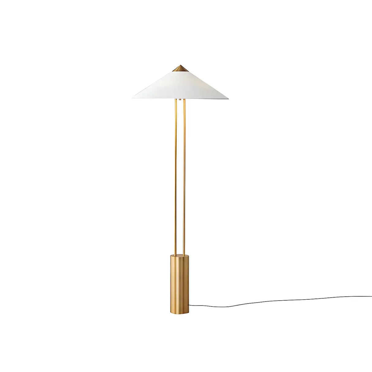 Simple White Cone Metal LED Modern Floor Lamp Image - 5