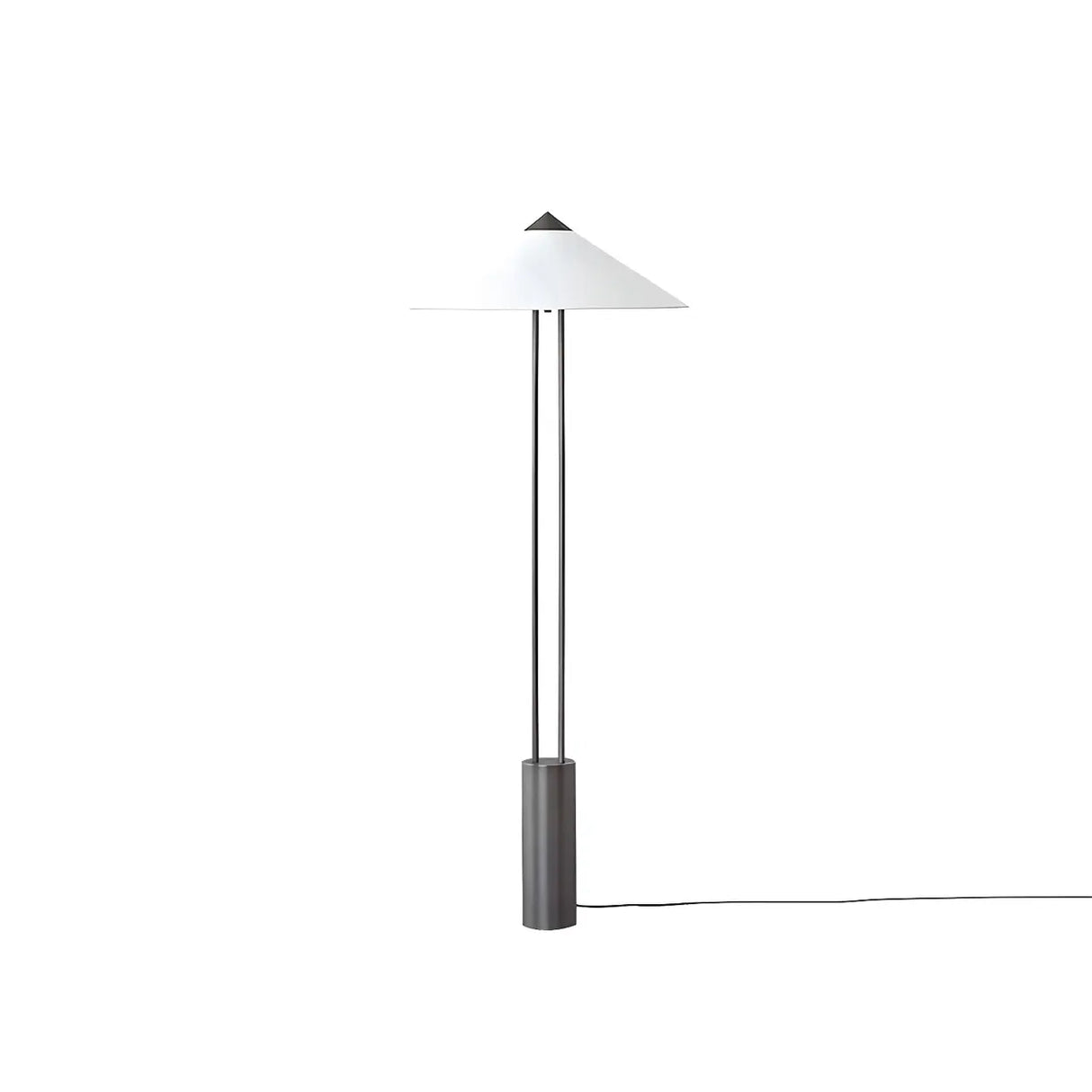 Simple White Cone Metal LED Modern Floor Lamp Image - 6