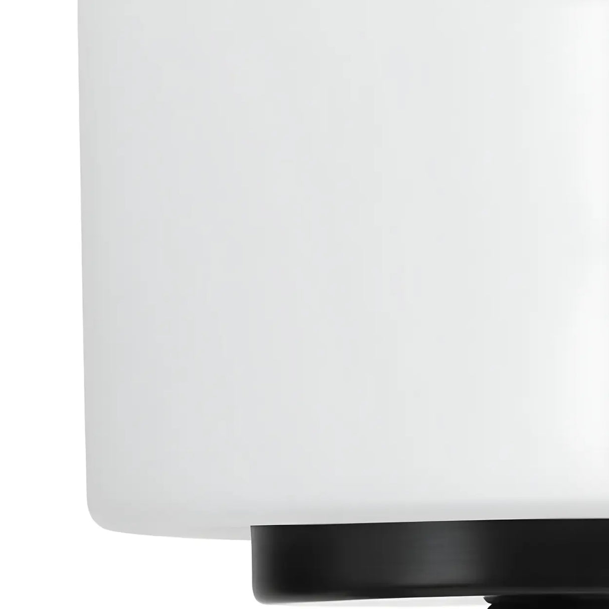 Simple White Cylinder Glass Chrome 3-Light Vanity Light Image - 9