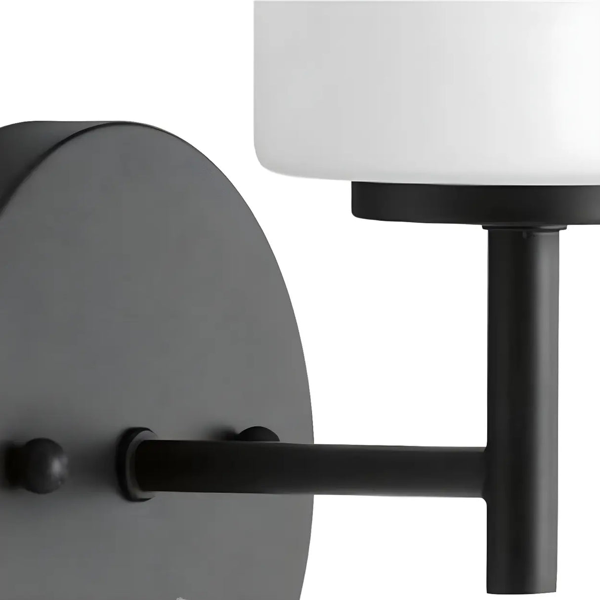 Simple White Cylinder Glass Chrome 3-Light Vanity Light Image - 10