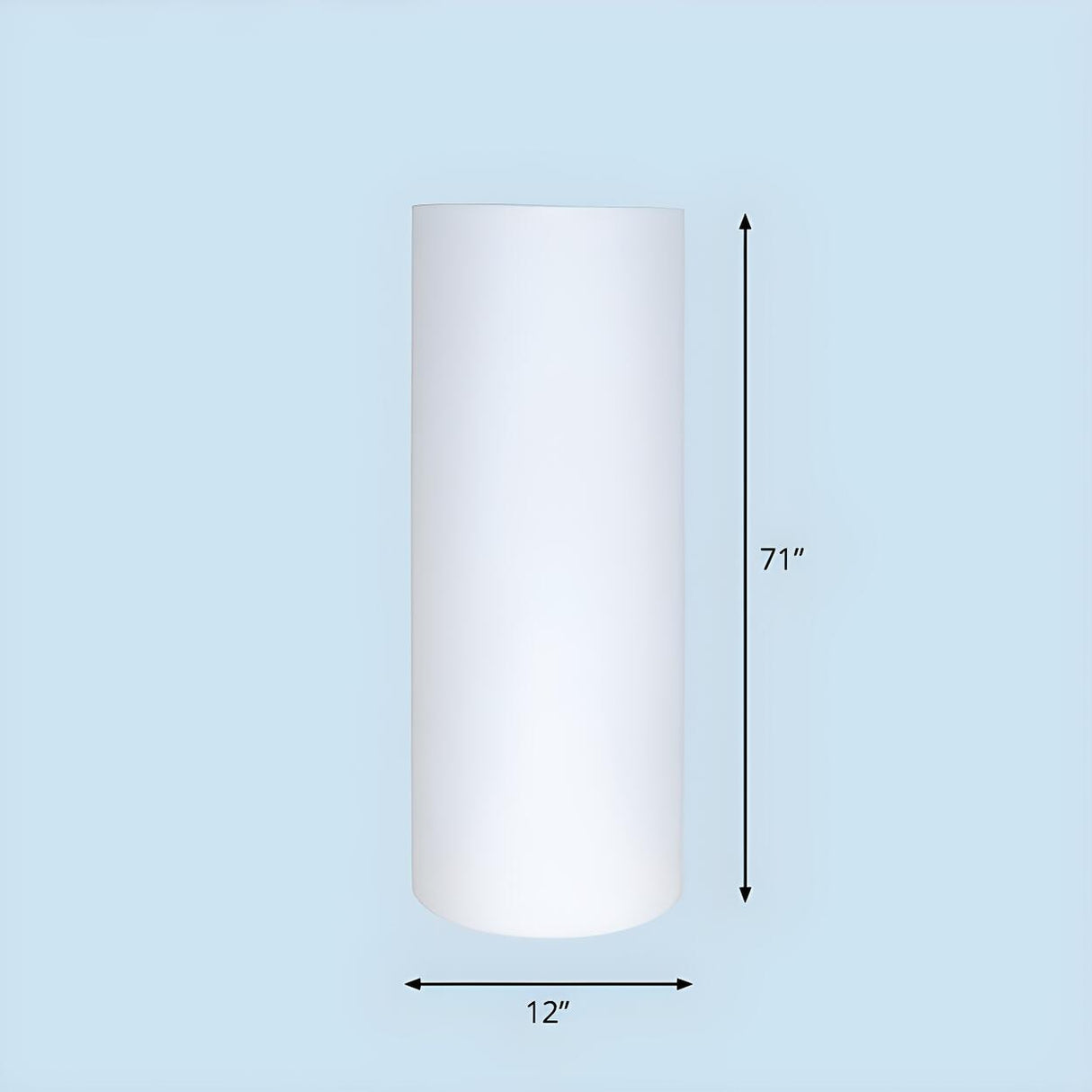 Simple White Cylindrical Floor Lamp Landscape Lighting Image - 11