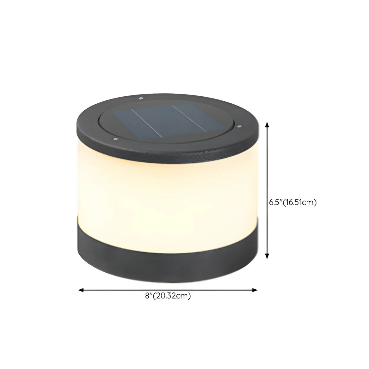 Simple White Cylindrical Pillar LED Outdoor Table Lamp