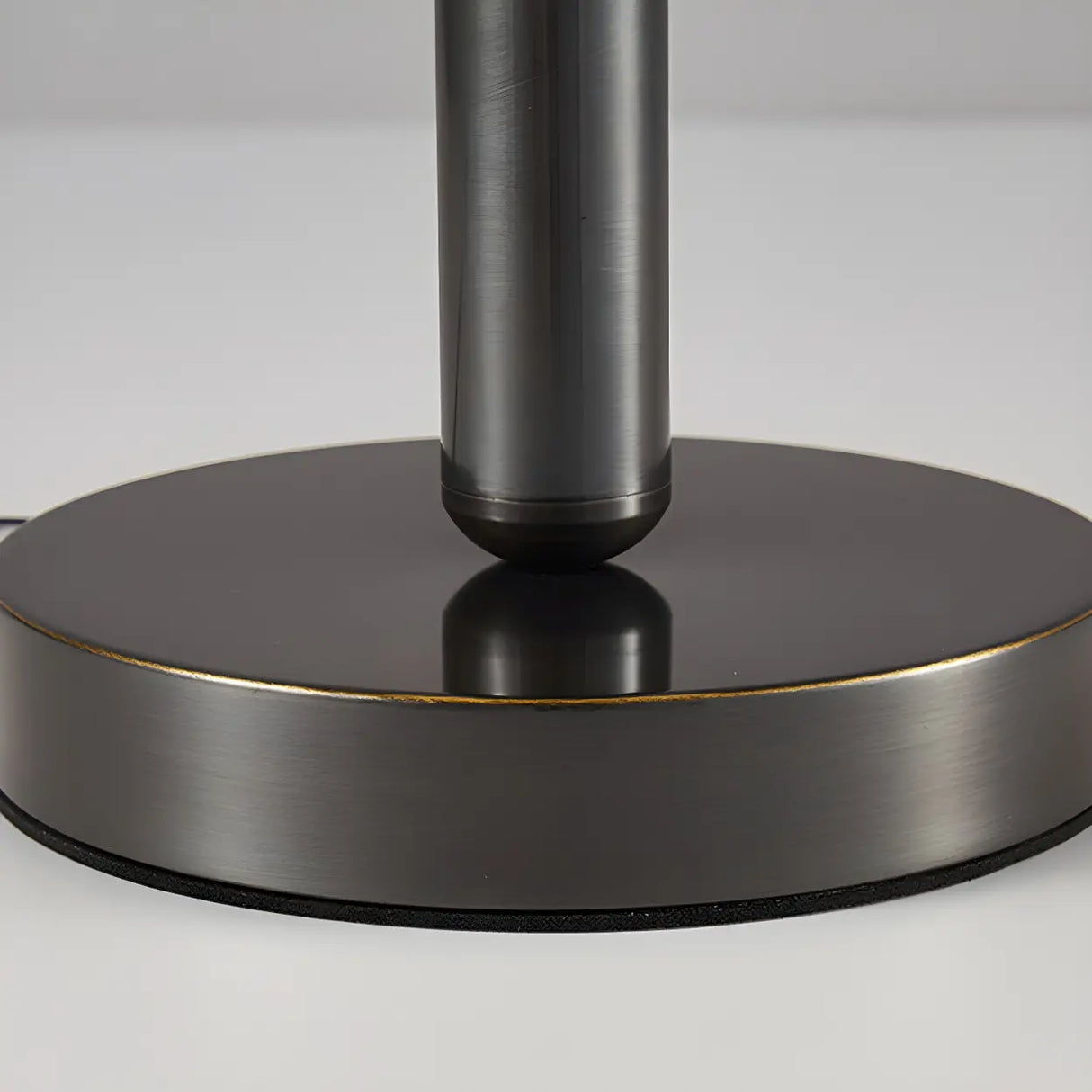 Simple White Glass Globe Shade Metal Base Table Lamp Image - 11