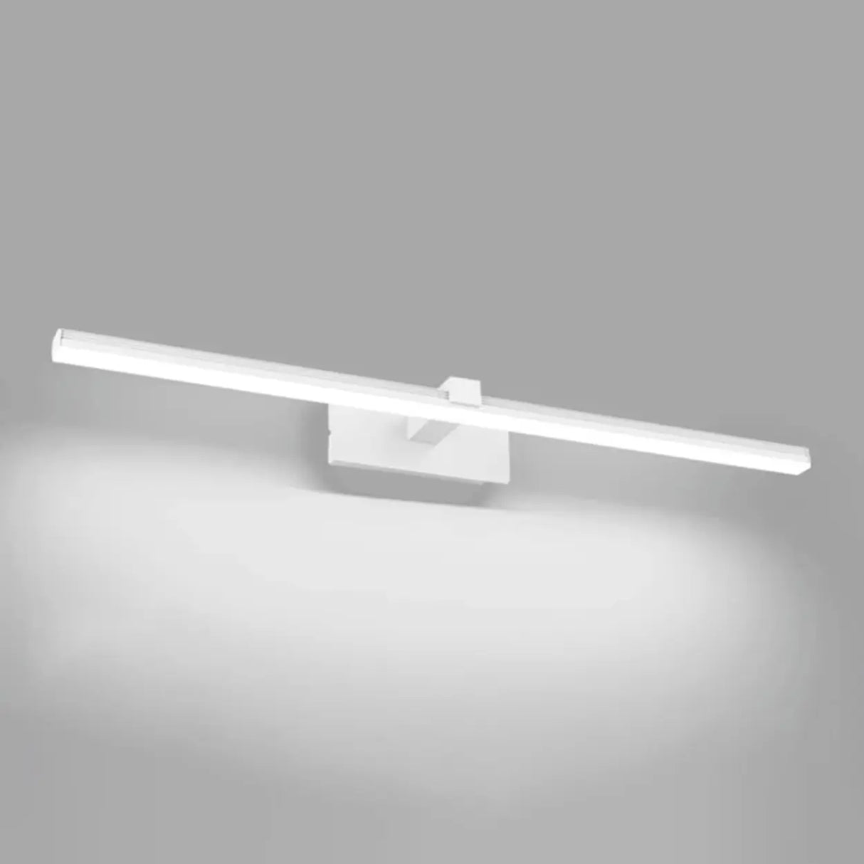 Simple White Rectangular LED Bathroom Vanity Light Image - 7