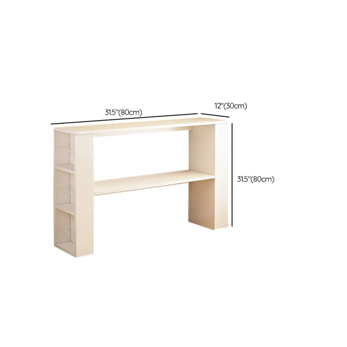 Simple White Small Artificial Wood Display Bookcase
