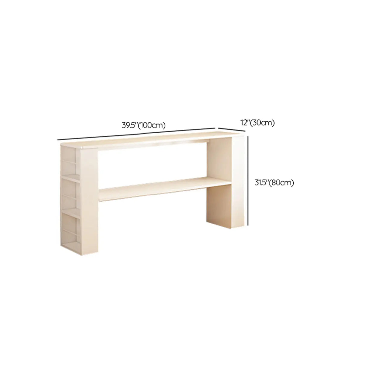 Simple White Small Artificial Wood Display Bookcase Image - 18