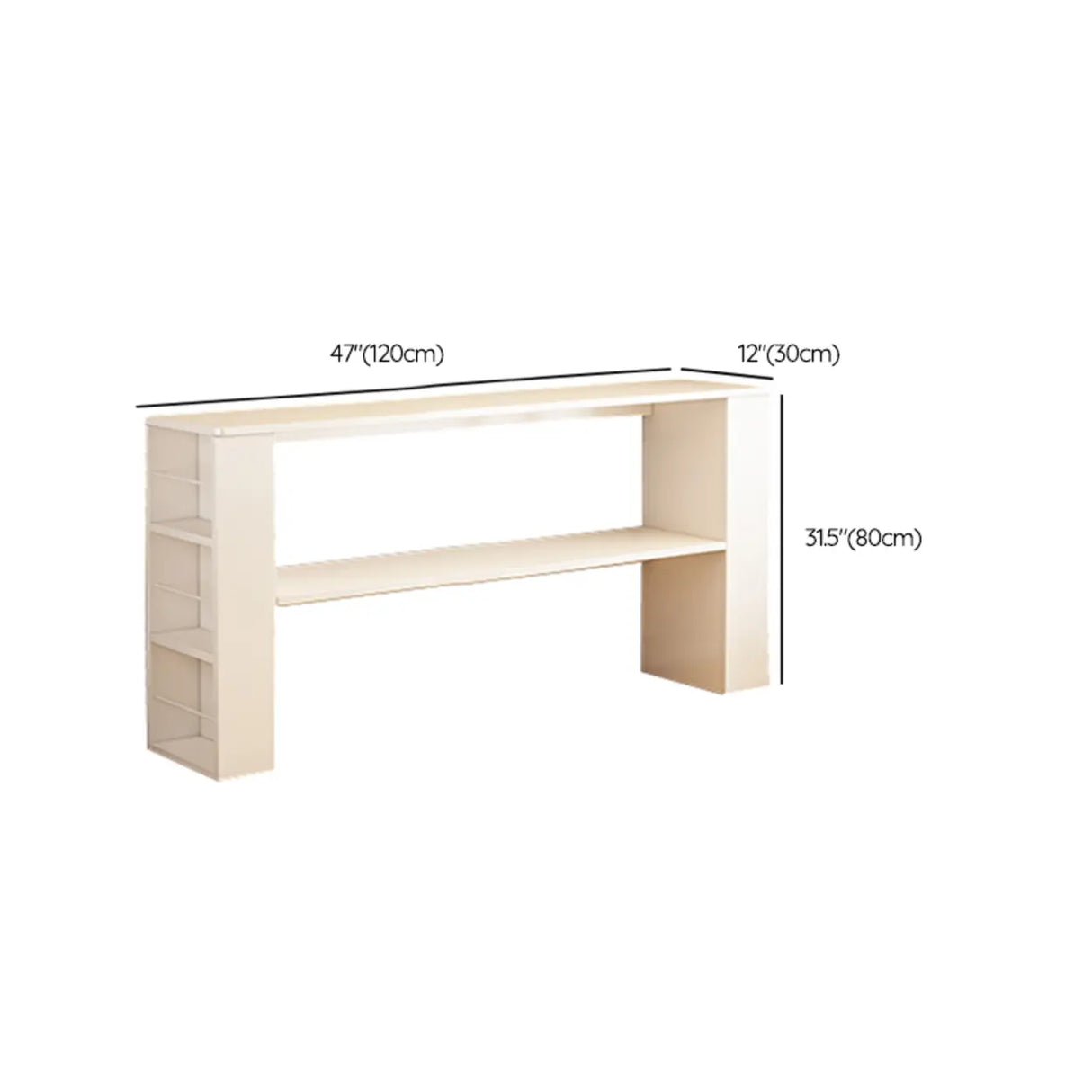 Simple White Small Artificial Wood Display Bookcase Image - 19