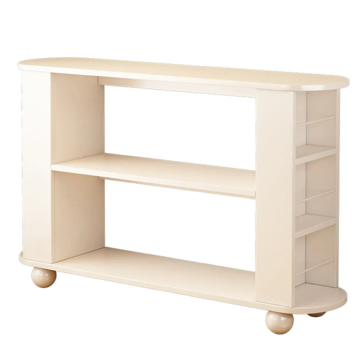 Simple White Small Artificial Wood Display Bookcase Image - 2