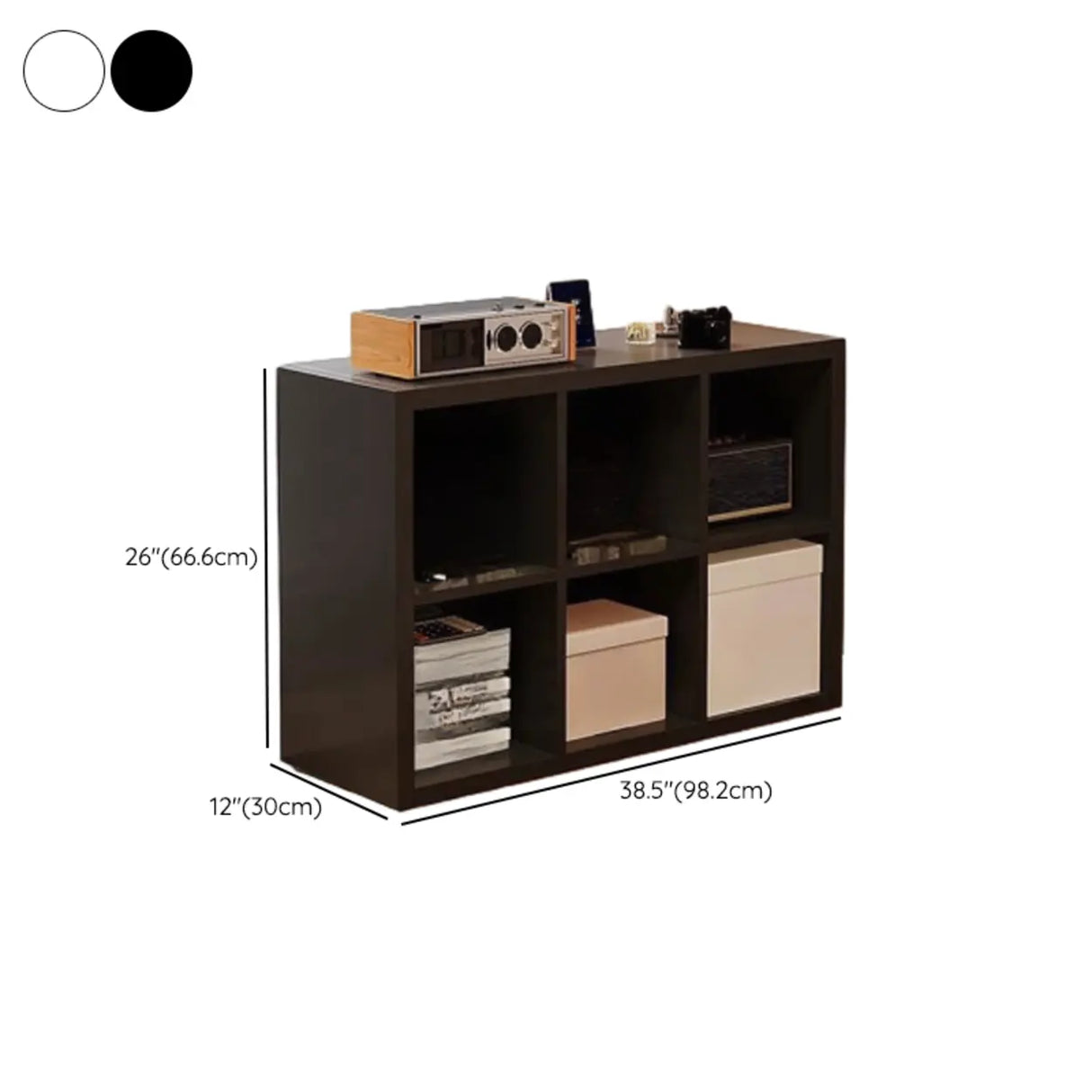 Simple White Wooden Rectangle Small Storage Bookcase Image - 17