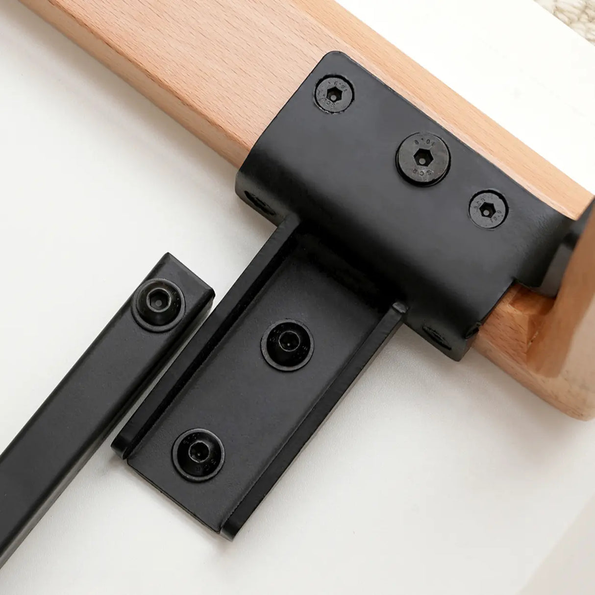 Simple White Wooden Rectangular Sledge Writing Desk Image - 17